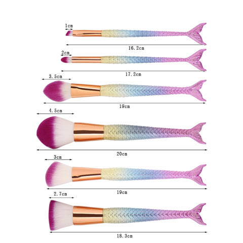 Mermaid Make-Up Brush Set